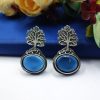 Monalisa-Tree-Silver-Replica-Stud-Earrings