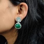Monalisa Tree Silver Replica Stud Earrings - Silver Look alike Designer Earring