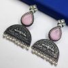 Peacock-Design-Stud-Earrings-Silver-Look-alike