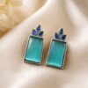 Monalisa-Stone-Jewellery-Oxidised-Silver-Replica-Stone-Stud-Earrings