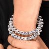 Flower-German-Silver-Oxidised-Bangle