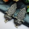 Handcrafted-Oxidised-Silver-Replica-Earrings