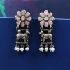 Traditional-Nandi-Earrings-Oxidised-Silver-Replica-Stud