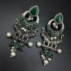 Premium-Quality-Elephant-Design-Silver-Replica-Earrings