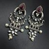 Premium-Quality-Elephant-Design-Silver-Replica-Earrings