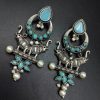 Premium-Quality-Elephant-Design-Silver-Replica-Earrings