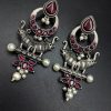 Premium-Quality-Elephant-Design-Silver-Replica-Earrings