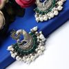 -Silver-Replica-Peacock-High-Quality-Dangler-Earrings