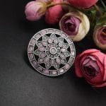 Antique Silver Replica Stone Work Adjustable Rings For Girls