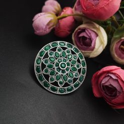 Antique-Silver-Replica-Stone-Work-Adjustable-Rings-For-Girls