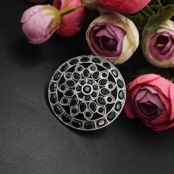Antique-Silver-Replica-Stone-Work-Adjustable-Rings-For-Girls