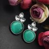 Premium-Quality-Monalisa-Silver-Replica-Stud-Earrings