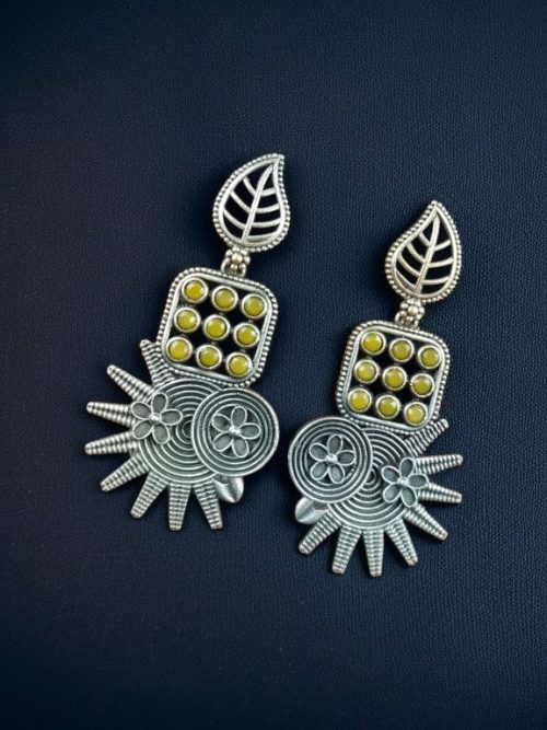 Silver Replica Earrings - Trendy Silver Look-Alike Dangler Earrings for Women