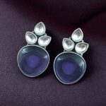 Bulk 160 Premium Quality Monalisa Silver Replica Stud Earrings - "Amethyst"