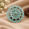 Antique Silver Replica Stone Work Adjustable Rings For Girls 15 Antique-Silver-Replica-Stone-Work-Adjustable-Rings-For-Girls