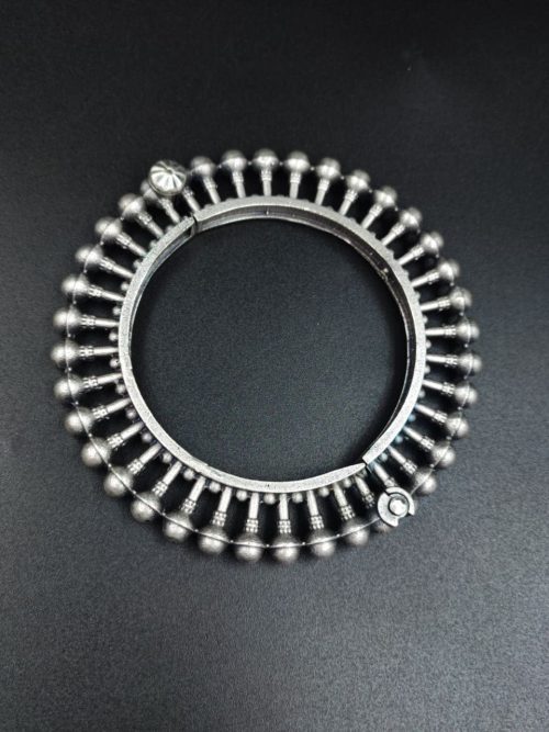 Silver Kada for women - Silver look alike Replica Openable Bangle - Image 2