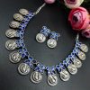 Premium-Quality-Silver-Look-Like-Replica-Peacock-Necklace-Set
