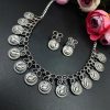 Premium-Quality-Silver-Look-Like-Replica-Peacock-Necklace-Set