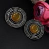 Silver-Replica-Earrings-Monalisa-Stone-Stud-For-Daily-Wear