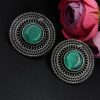 Silver-Replica-Earrings-Monalisa-Stone-Stud-For-Daily-Wear