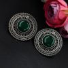 Silver-Replica-Earrings-Monalisa-Stone-Stud-For-Daily-Wear