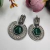 Traditional-Silver-Replica-Earrings-Monalisa-Stone