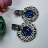 Traditional-Silver-Replica-Earrings-Monalisa-Stone