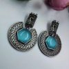 Traditional-Silver-Replica-Earrings-Monalisa-Stone