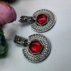 Traditional-Silver-Replica-Earrings-Monalisa-Stone