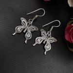 German Silver Casual Wear Hook Earrings For Girls
