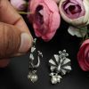 Silver-Replica-Peacock-Stud-Earrings-Silver-Look-aLike-jewelry