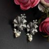 Silver-Replica-Peacock-Stud-Earrings-Silver-Look-aLike-jewelry