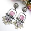 Silver-Look-Like-Oxidised-Earrings-Trendy-Dangler-Jewelry