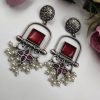 Silver-Look-Like-Oxidised-Earrings-Trendy-Dangler-Jewelry