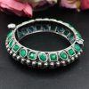 Silver-Look-Like-Stone-Work-Kada-Traditional-Openable-Bracelet