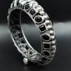 Silver-Look-Like-Stone-Work-Kada-Traditional-Openable-Bracelet