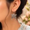 German Silver Casual Wear Hook Earrings For Girls