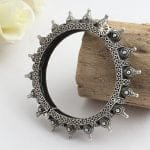 Silver Look alike Bangles / Kada for Girls | Oxidized Openable Bracelet