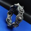 Luxurious Oxidised Bangle | Silver Look alike Free Size Kada