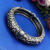 Openable-Kada-Bangle-Oxidised-Silver-Replica-Bracelet
