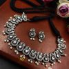 Exquisite Oxidised Silver Replica Necklace Set