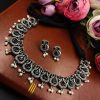 Exquisite Oxidised Silver Replica Necklace Set