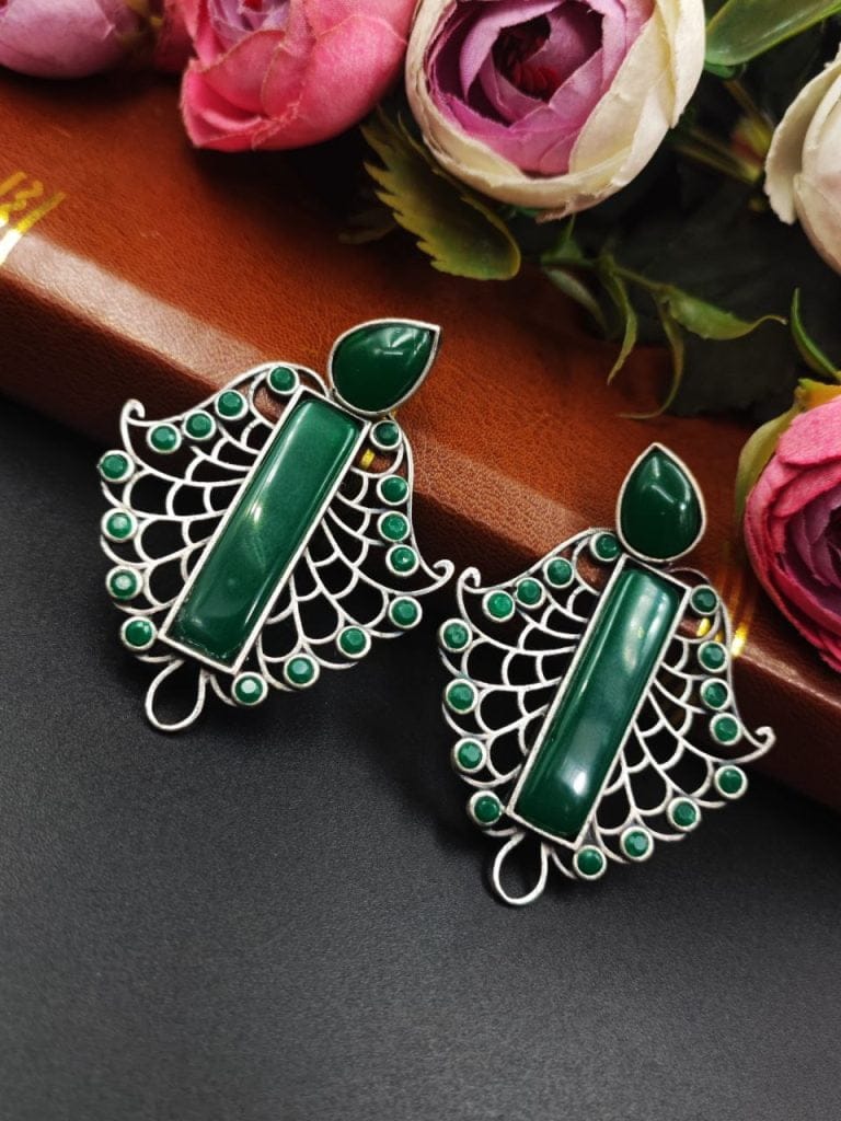Bollywood Style Oxidised Earrings: Stunning Dangler Studs