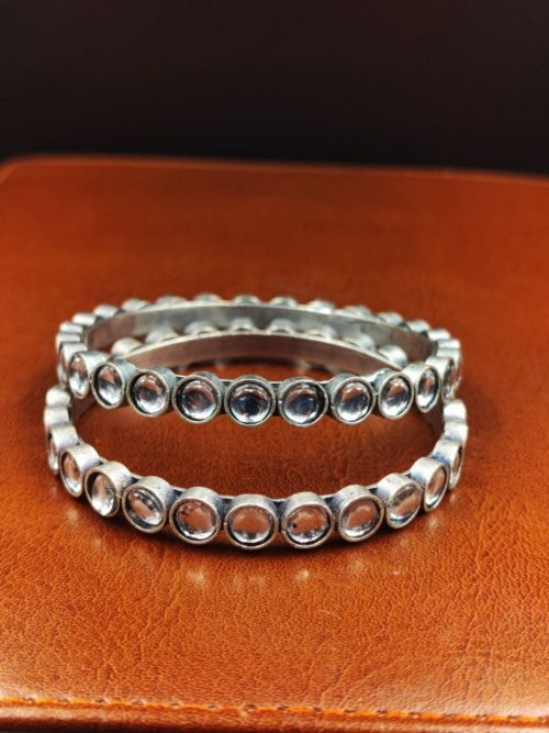 Traditional Oxidised Bangles | Premium Quality Silver Replica Chudiya For Girls