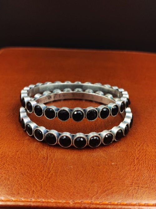 Traditional Oxidised Bangles | Premium Quality Silver Replica Chudiya For Girls