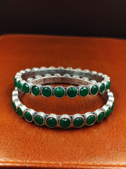 Traditional Oxidised Bangles | Premium Quality Silver Replica Chudiya For Girls