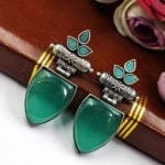 Promote Your Style with Monalisa Stone Earrings | Silver Replica Dangler Jewelry - "Mint"