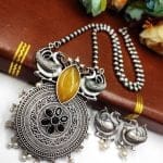Bulk 272 Gorgeous Oxidized Peacock Necklace: Unleash Your Style with Exquisite Elegance - "Yellow"
