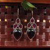 Artistic Elegance: Mona Lisa Inspired Silver Hook Earrings for Girls