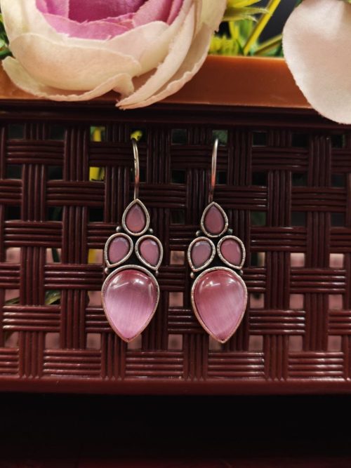 Artistic Elegance: Mona Lisa Inspired Silver Hook Earrings for Girls